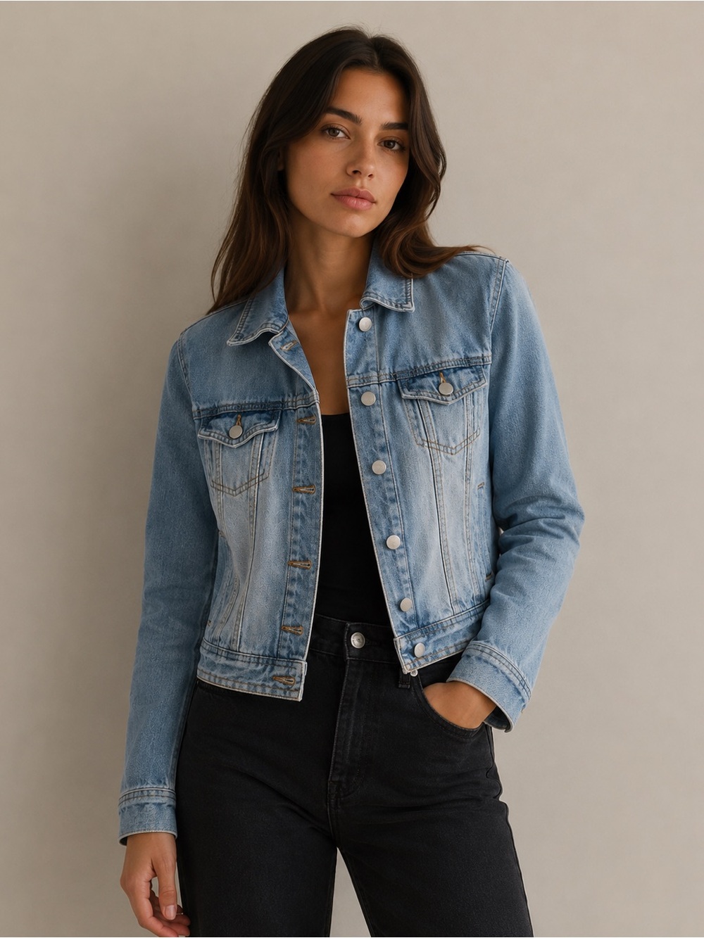 Ci Sono blue buttoned denim jacket size Small